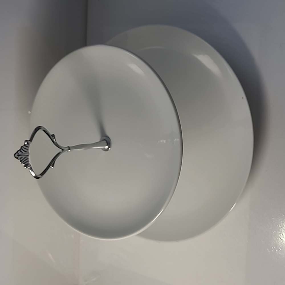 2 tiered cake serving stand tray made in China